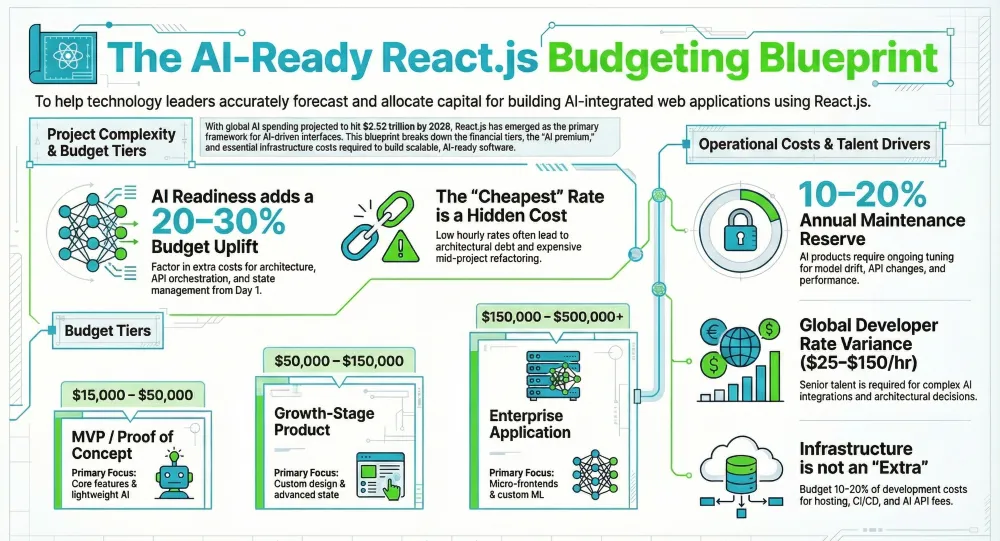 How-To-Budget-React.js-Development-For-Ai-Ready-Teams-Infographic