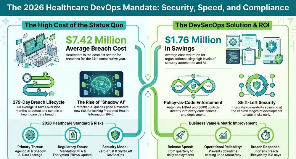 Devops For Healthcare: Compliance, Speed &Amp; Security Considerations In 2026 2 Devops-For-Healthcare-Compliance-Speed-Security-Considerations-Infographics