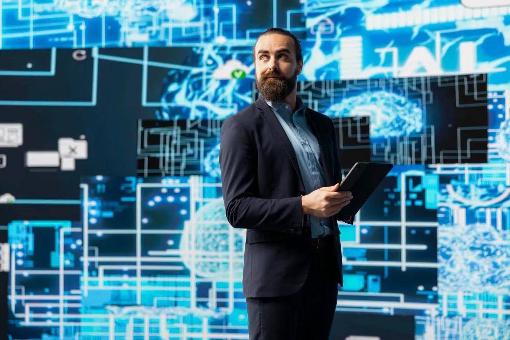 Business leader reviewing DevOps as a Service SLAs and vendor contract requirements for governance, accountability, and service performance